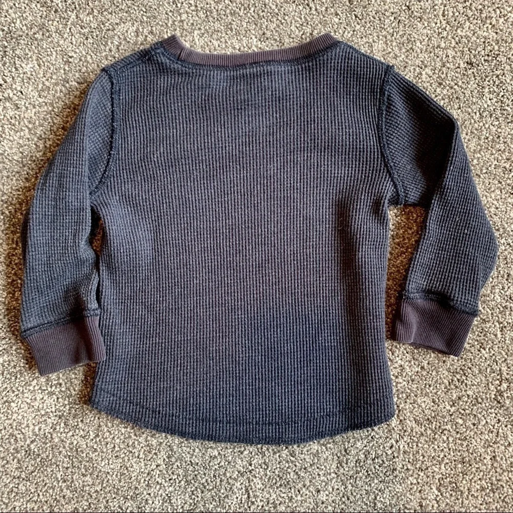 Two Waffle Knit Long Sleeved Tops - 18 Months